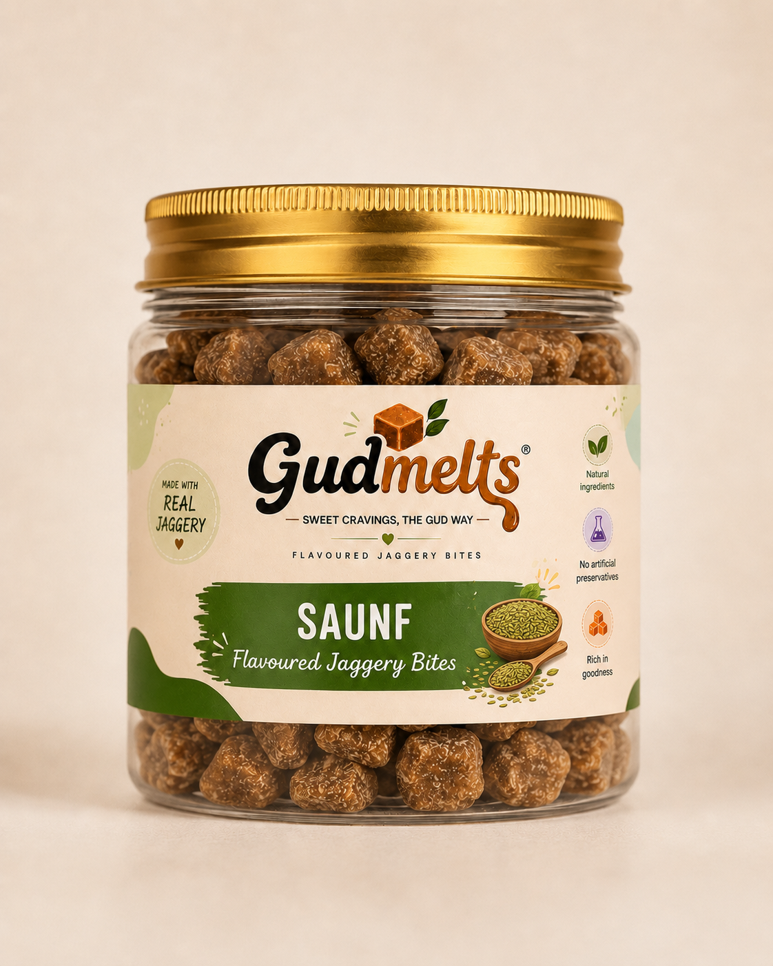 Saunf GudMelts jar